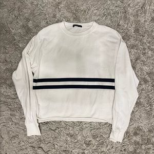 Brandy Melville Oversized White Striped Shirt M